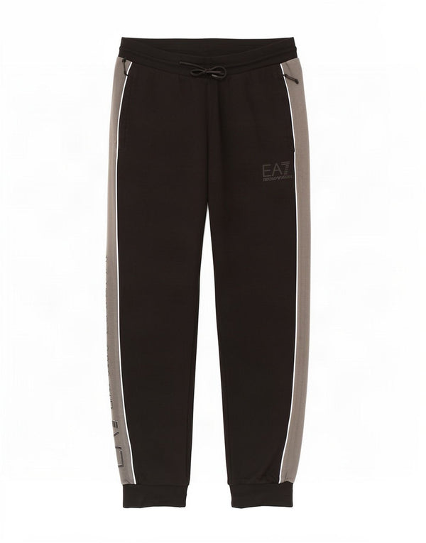 Emporio Armani Pantalon de survêtement pour homme Pantalon de jogging Large Noir Colourblock