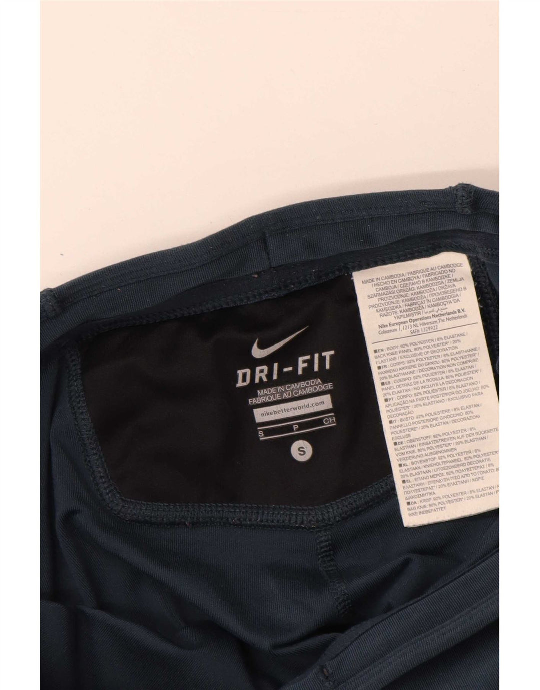 Nike Legging Dri Fit pour femme UK 8 Small Bleu marine géométrique Polyester