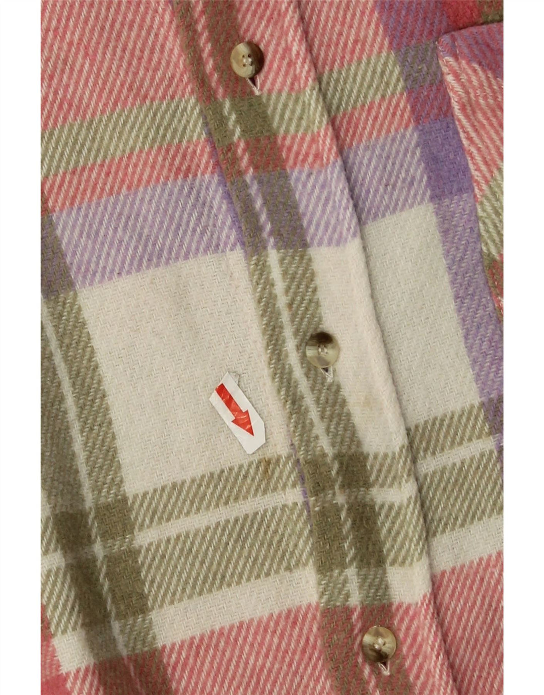 vintage Chemise en flanelle pour hommes Grand chèque rose Acrylique