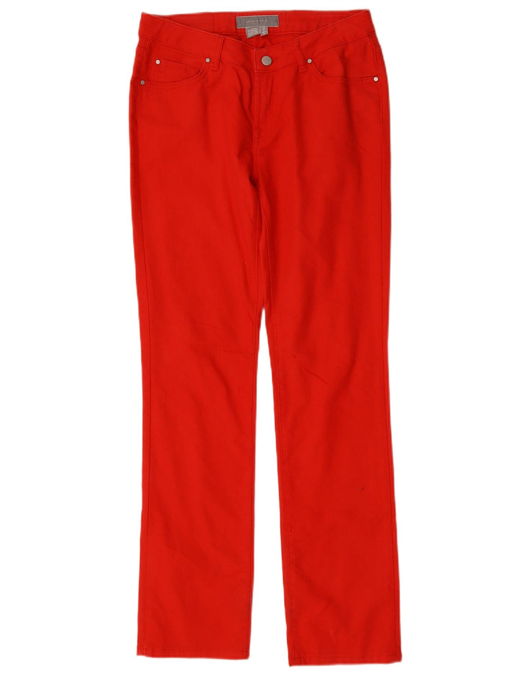 Zara Jean droit femme EU 40 Medium W30 L31 coton rouge