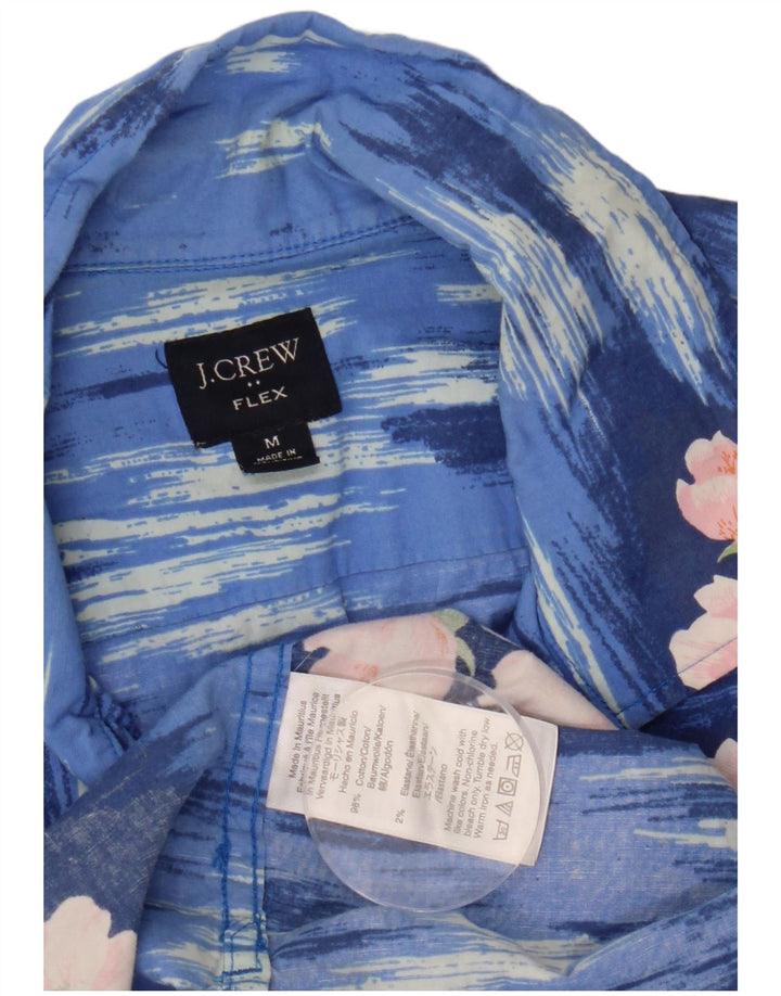J. CREW Chemise à Manches Courtes Flex Homme Bleu Moyen Coton Floral