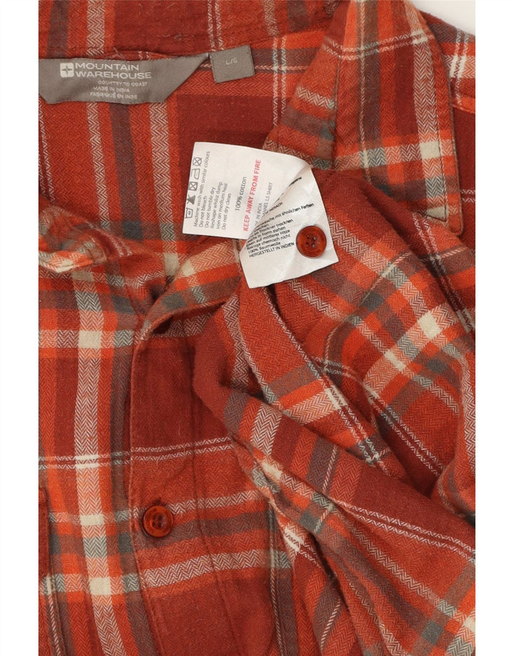 MOUNTAIN WAREHOUSE Chemise en Flanelle pour Hommes en Coton à Grands Carreaux Rouges