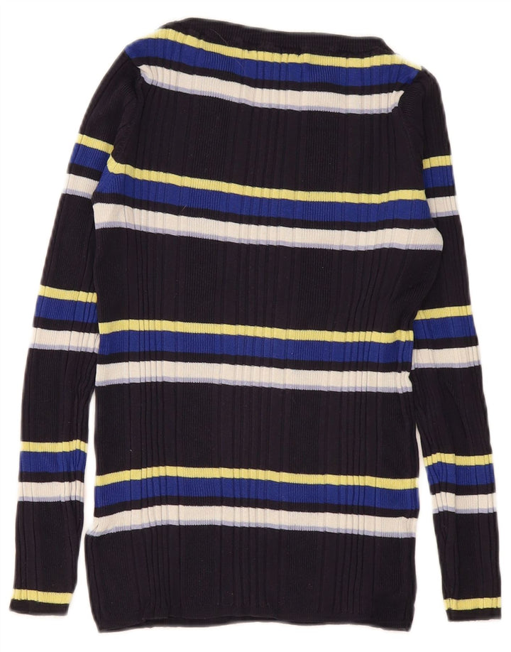 Marks & Spencer Pull col bateau pour femme UK 12 Bleu marine moyen