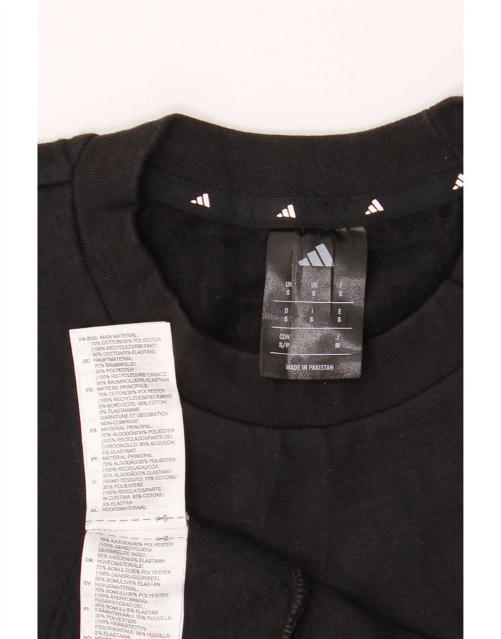 Adidas Sweat-shirt pour homme en coton noir Taille S