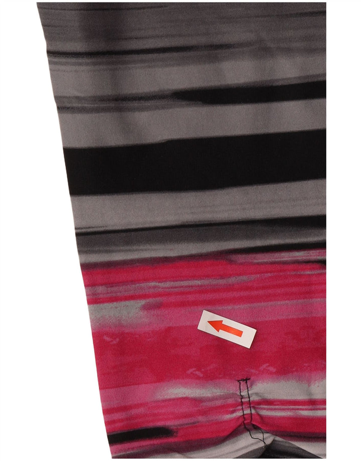 Calvin Klein Leggings Capri pour femme UK 12 Nylon rayé noir moyen