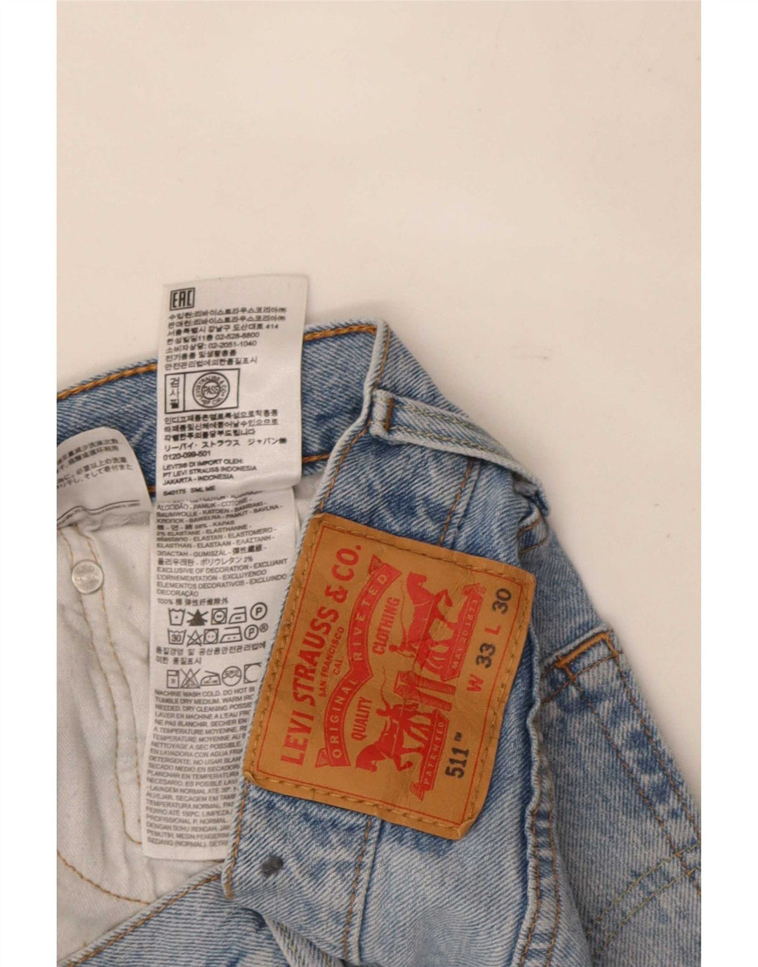 Levi's Jean Slim 511 Homme Bleu W33 L30 Coton