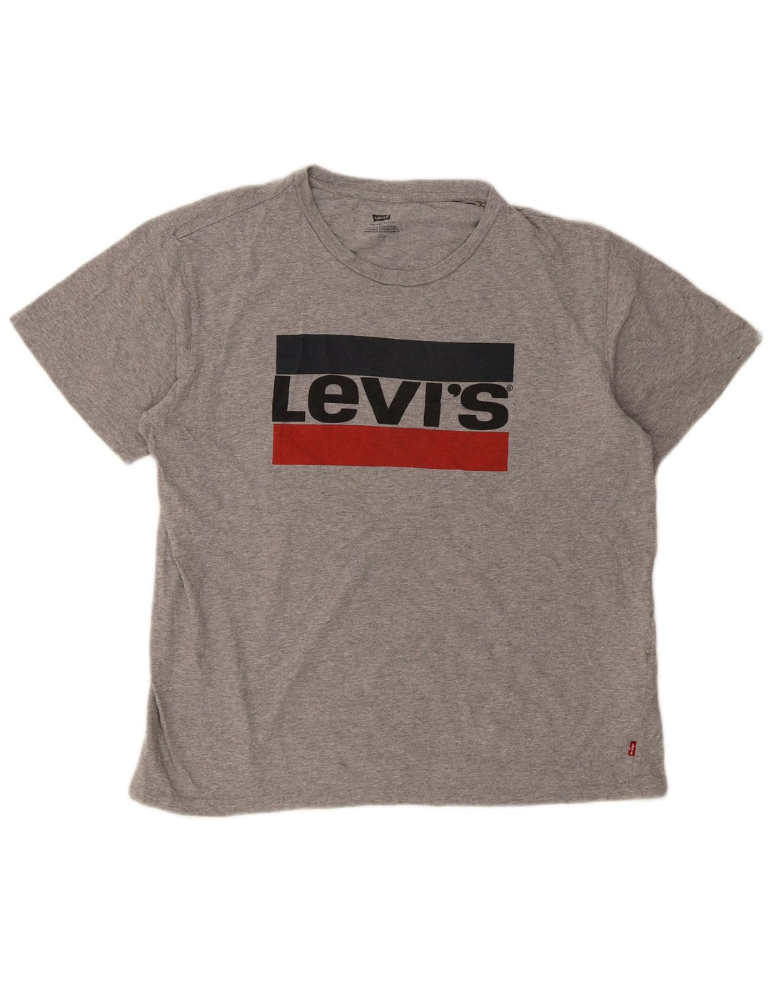 Levi's T-Shirt Graphique Homme Large Gris Moucheté Coton