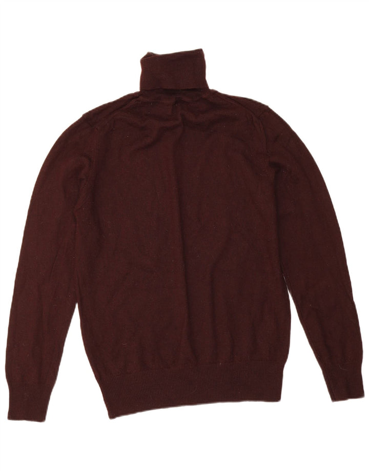 Zara Pull Col Roulé Homme Grand Acrylique Bordeaux