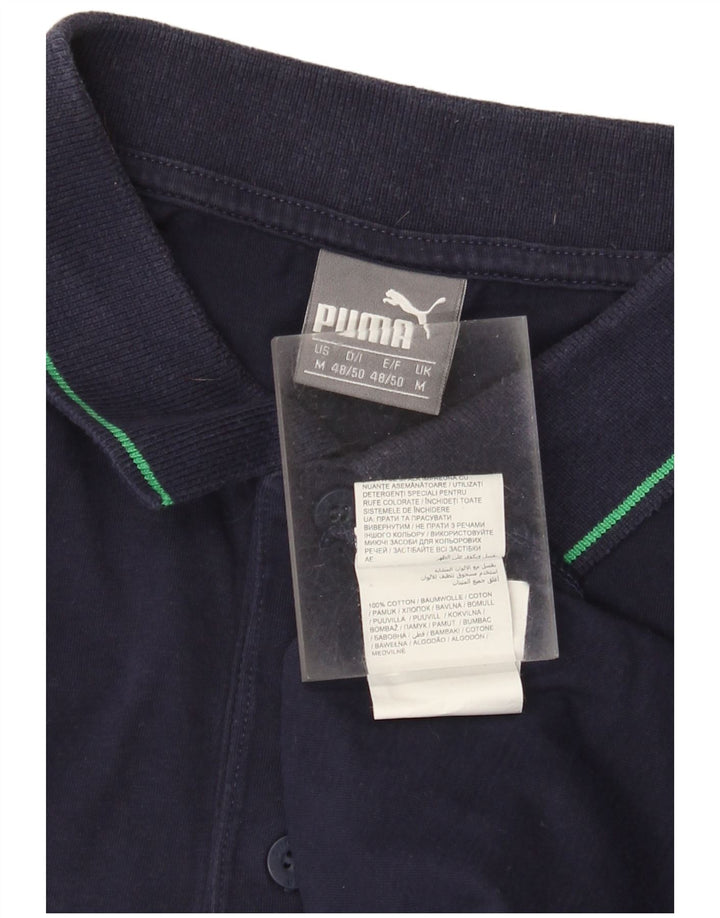 Puma Polo Homme Bleu Marine Moyen Coton