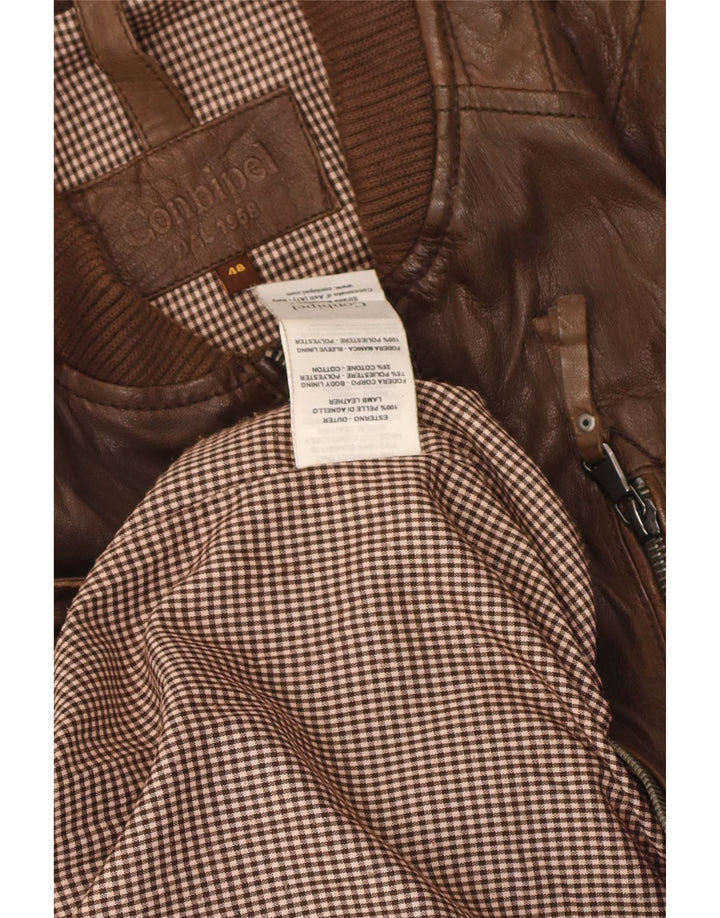 Conbipel Veste en Cuir Homme IT 48 Cuir Marron Moyen