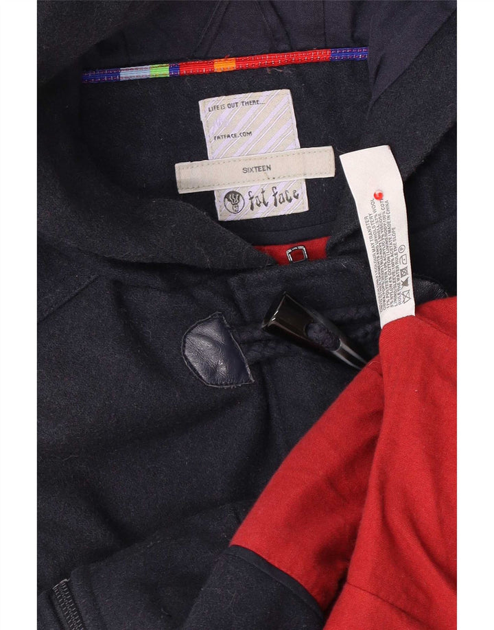 Fat Face Veste de sport à capuche pour femme UK 16 Large Bleu marine Laine
