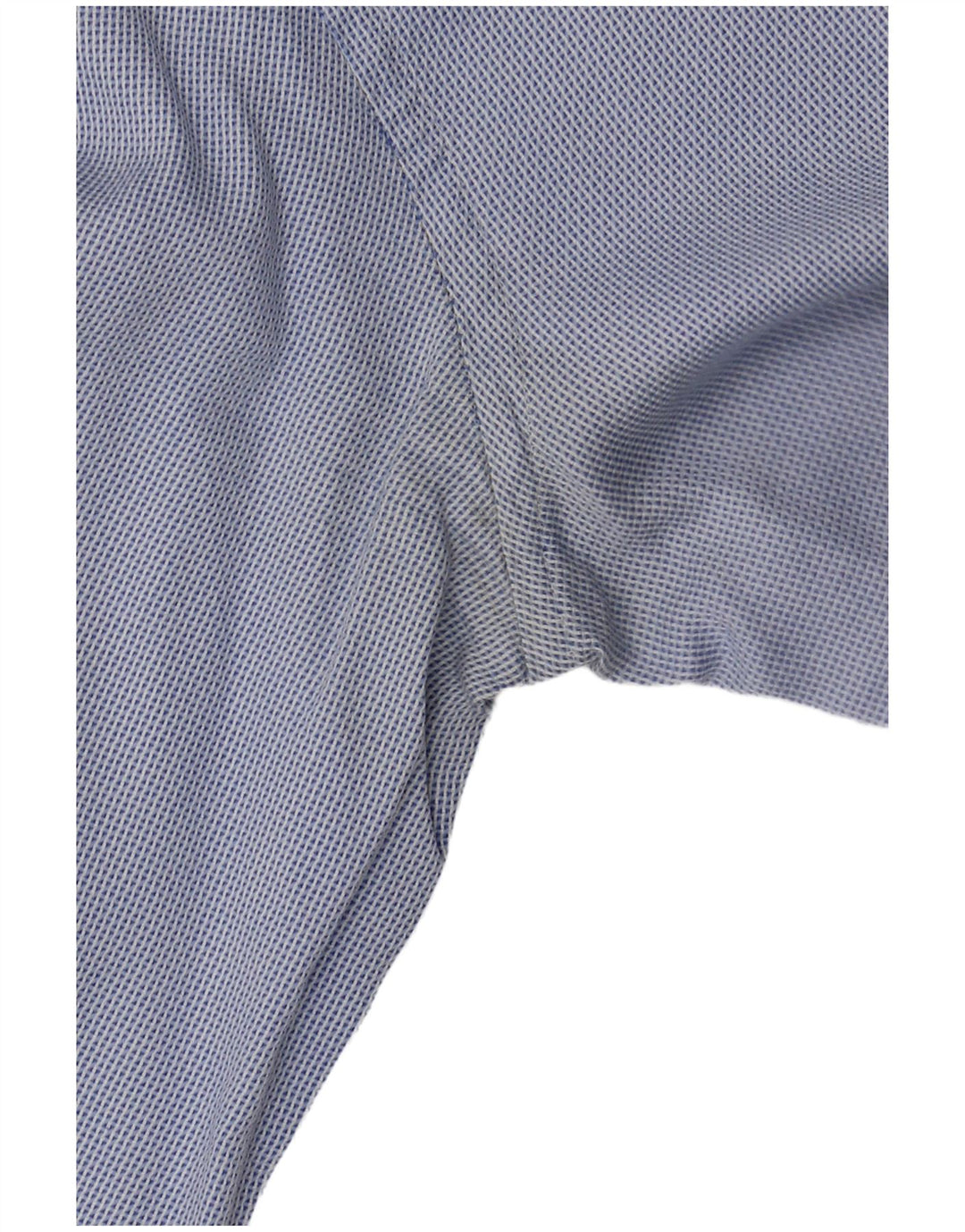 Zara Chemise Slim Fit Petit Coton À Pois Bleu