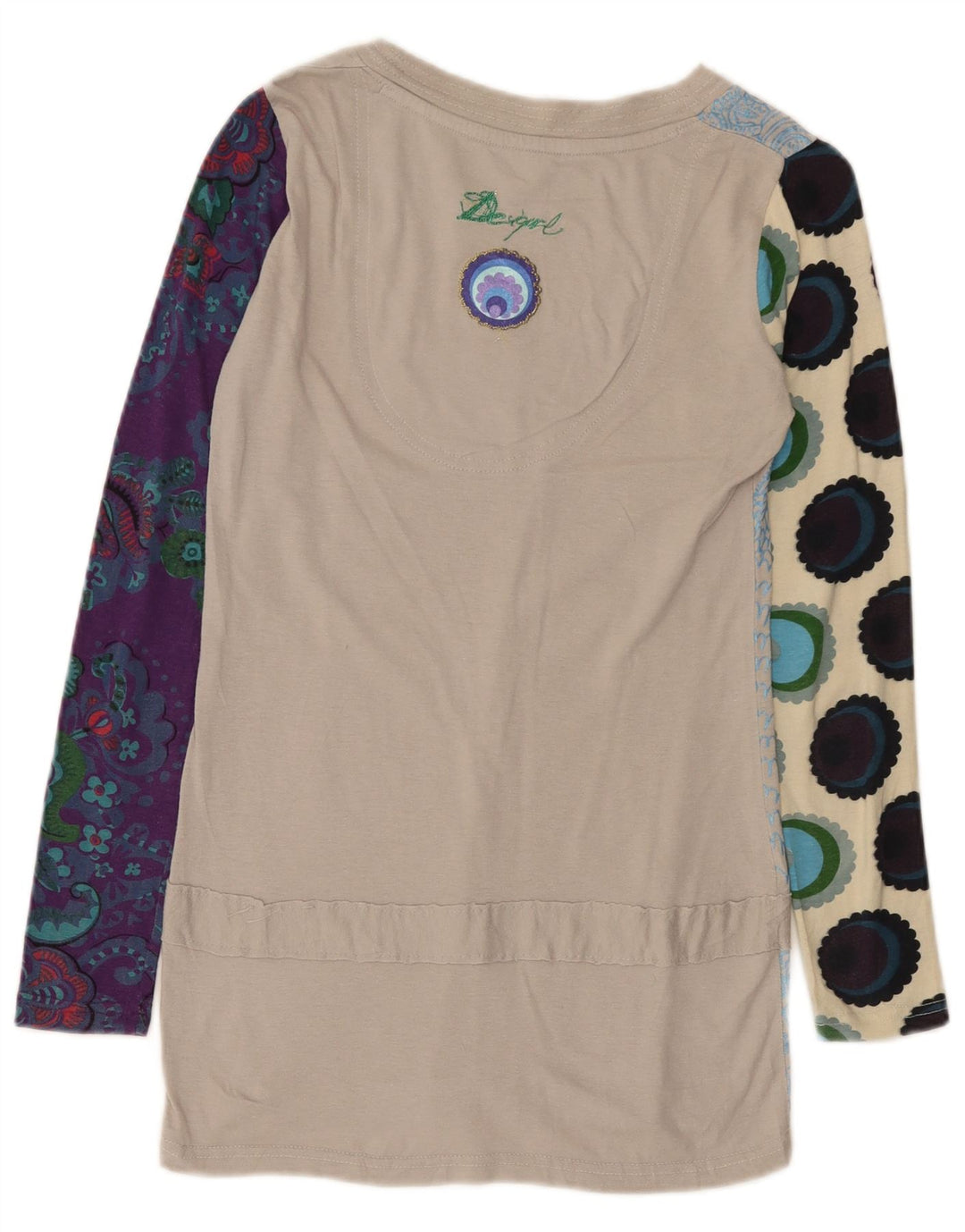 Desigual Femme Tunique à Motif Abstrait UK 6 XS Multicolore