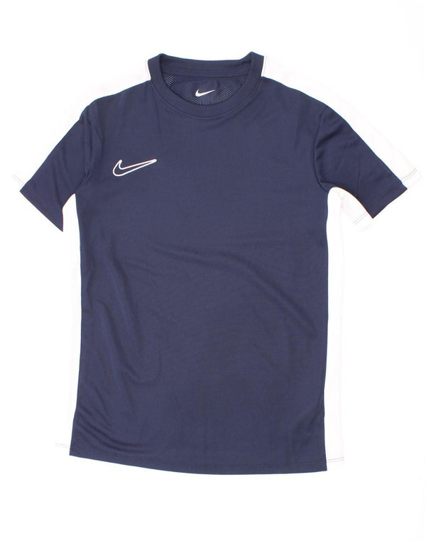 Nike Garçon Dri Fit T-Shirt Top 10-11 ans Bleu Marine Moyen Colorblock