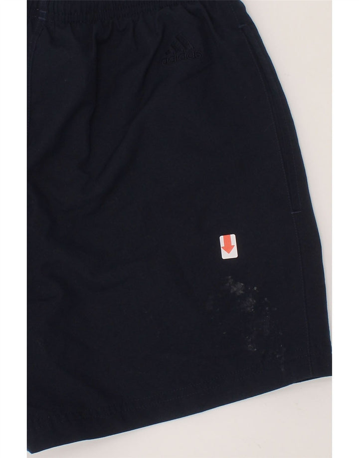 ADIDAS Boys Sport Shorts 11-12 Years  Navy Blue Polyester Vintage Adidas and Second-Hand Adidas from Messina Hembry 