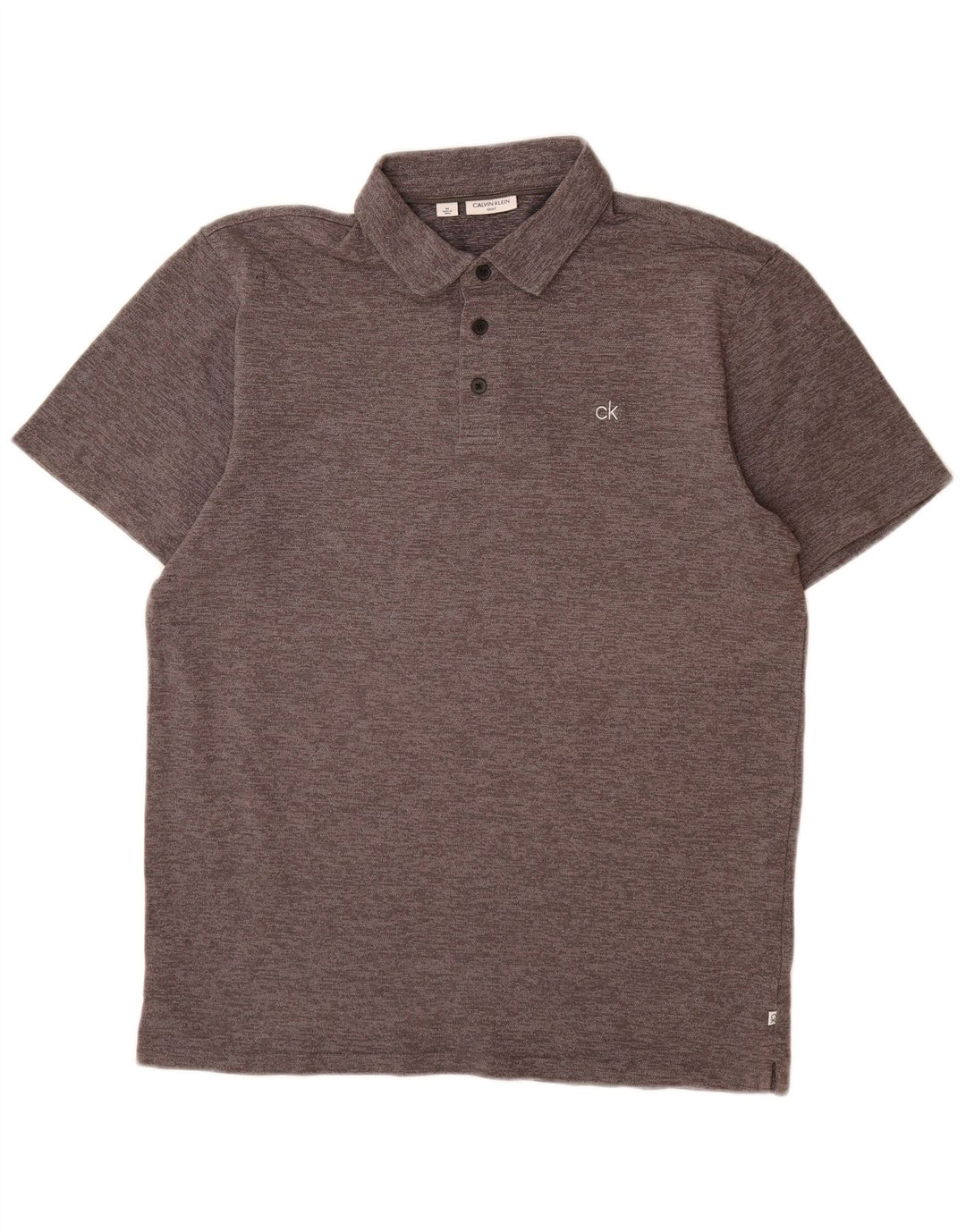 CALVIN KLEIN Polo Homme Gris Moyen Coton