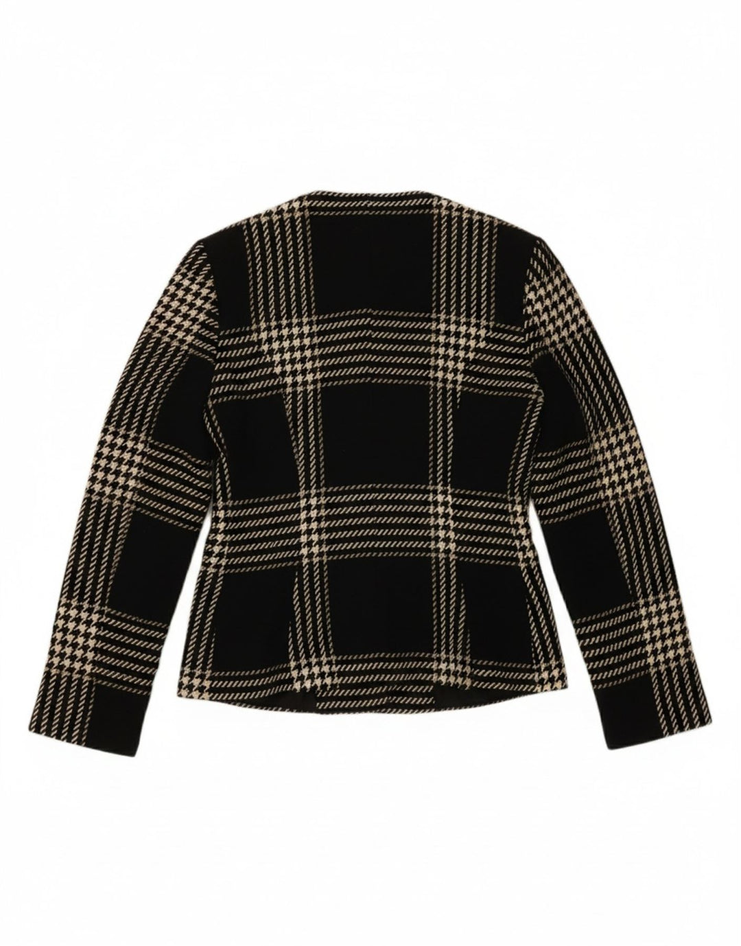 ANDREA MARE Womens 4 Button Blazer Jacket IT 42 Medium Black Check Wool