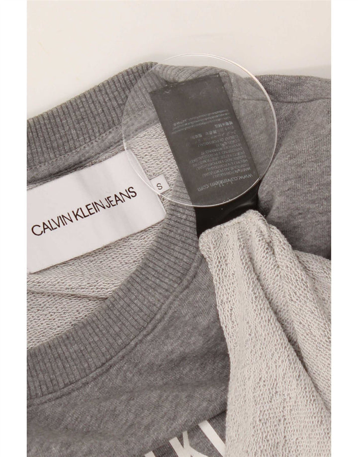 Calvin Klein Jeans Sweat-shirt graphique pour homme en coton gris Small
