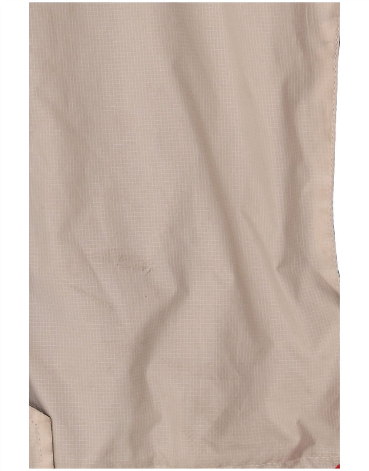 Weird Fish Veste coupe-vent à capuche pour femme UK 14 Large Blanc Colorblock