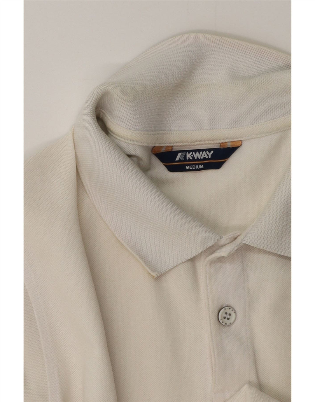 K-WAY Polo Homme Coton Blanc Moyen