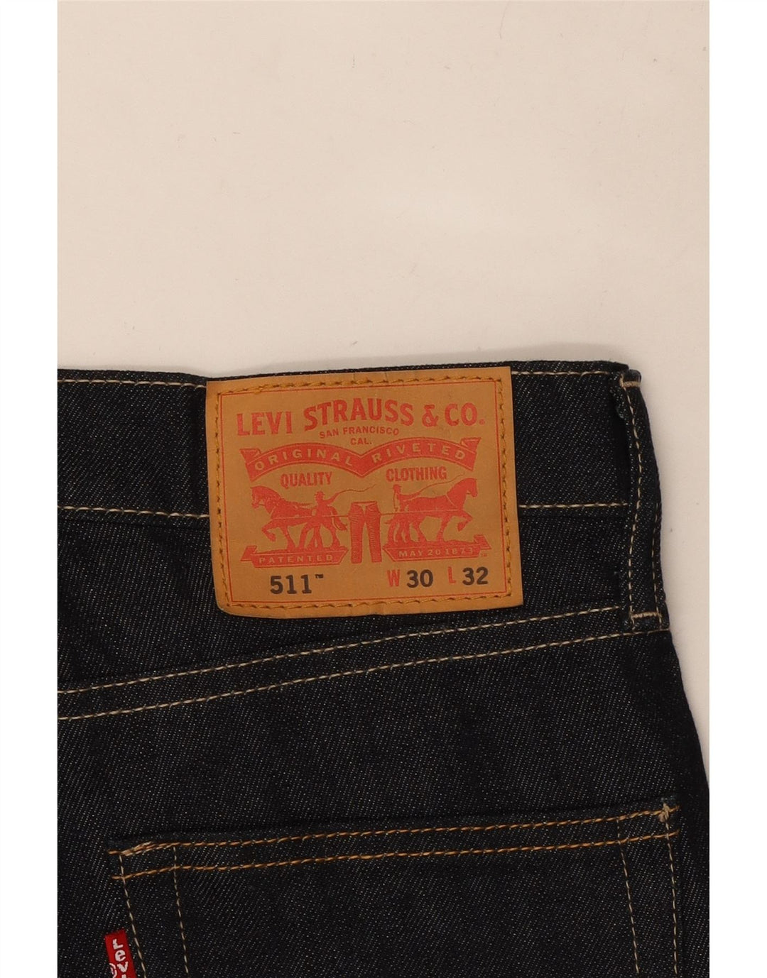 LEVI'S Jean 511 Slim Cropped Femme W30 L24 Bleu Marine Coton