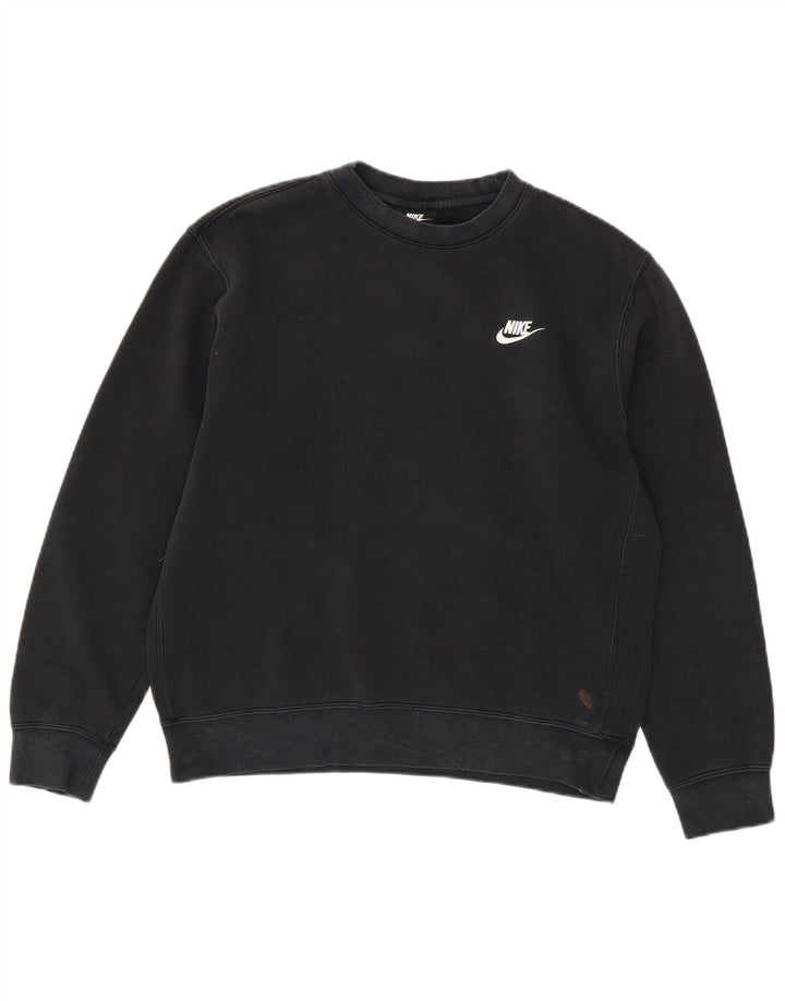 NIKE Sweat-shirt pour homme en coton noir moyen