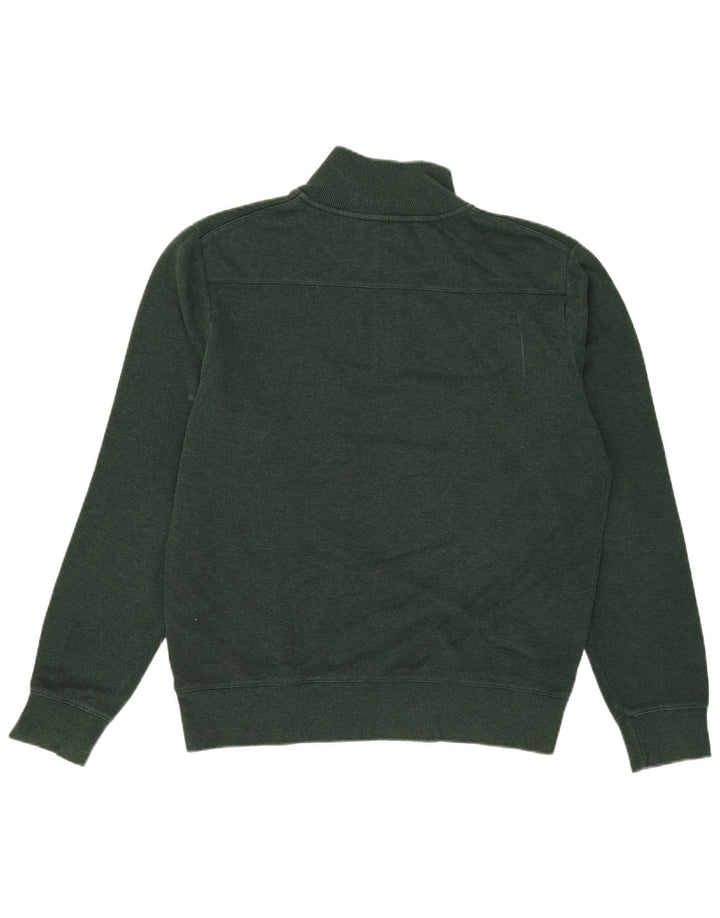 Gant Pull col zippé homme grand vert coton