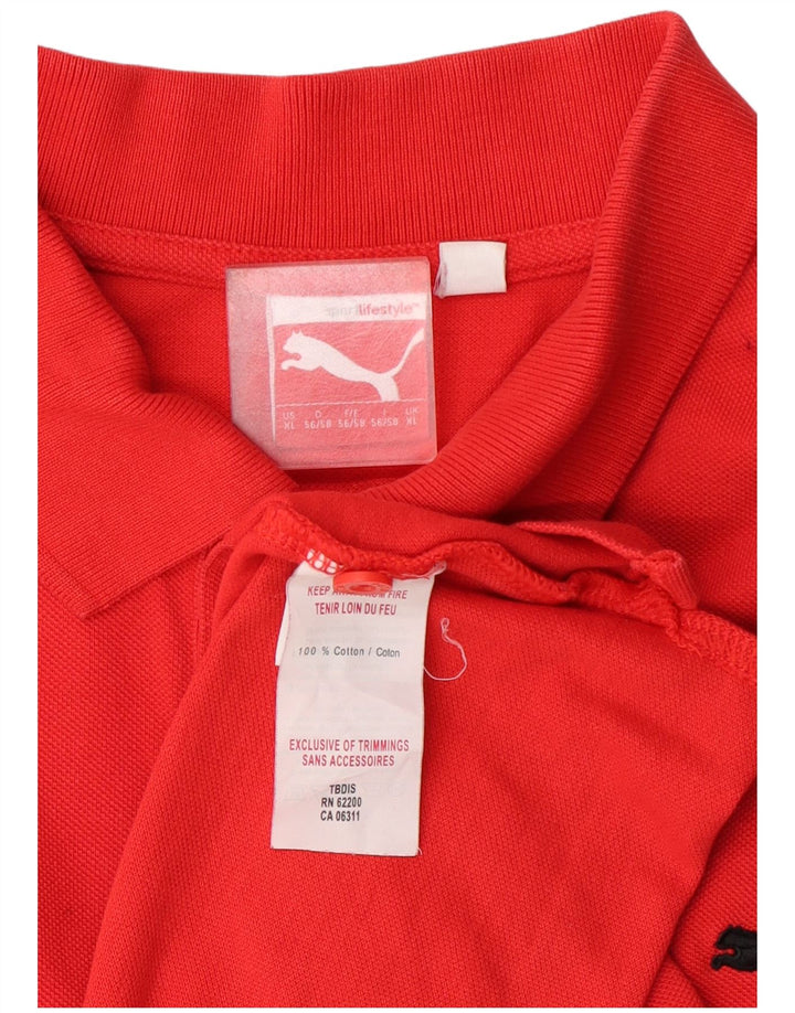 Puma Polo Homme XL Rouge Coton