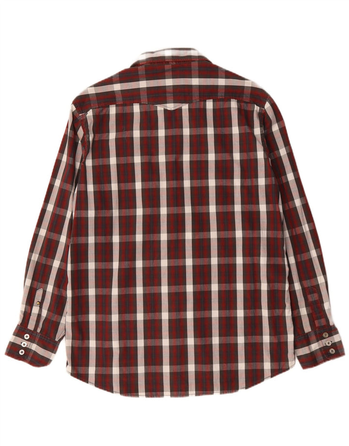 Jack & Jones Chemise Homme Grand Carreau Bordeaux Coton