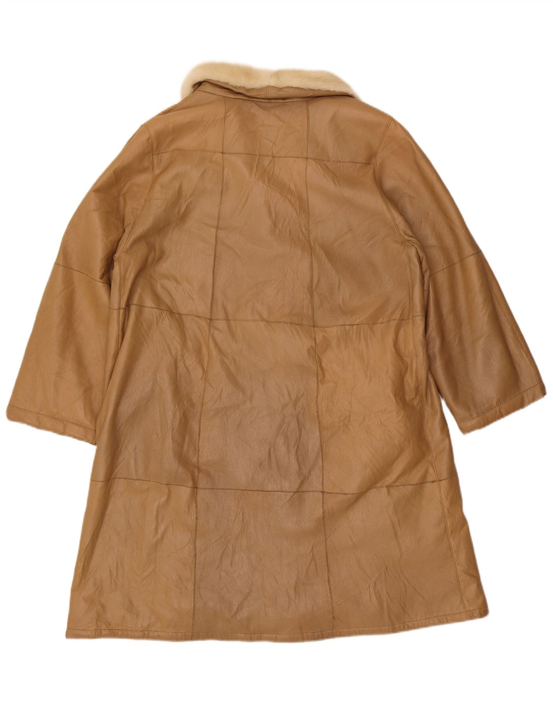 VINTAGE Manteau en peau de mouton pour femme IT 44 Beige moyen