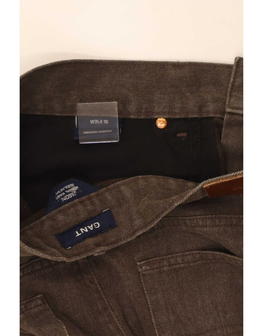 Gant Jean droit W35 L29 marron coton homme