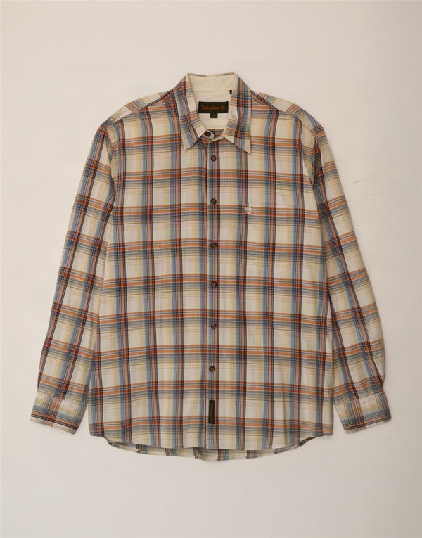 Timberland Mens Shirt XL Beige Check