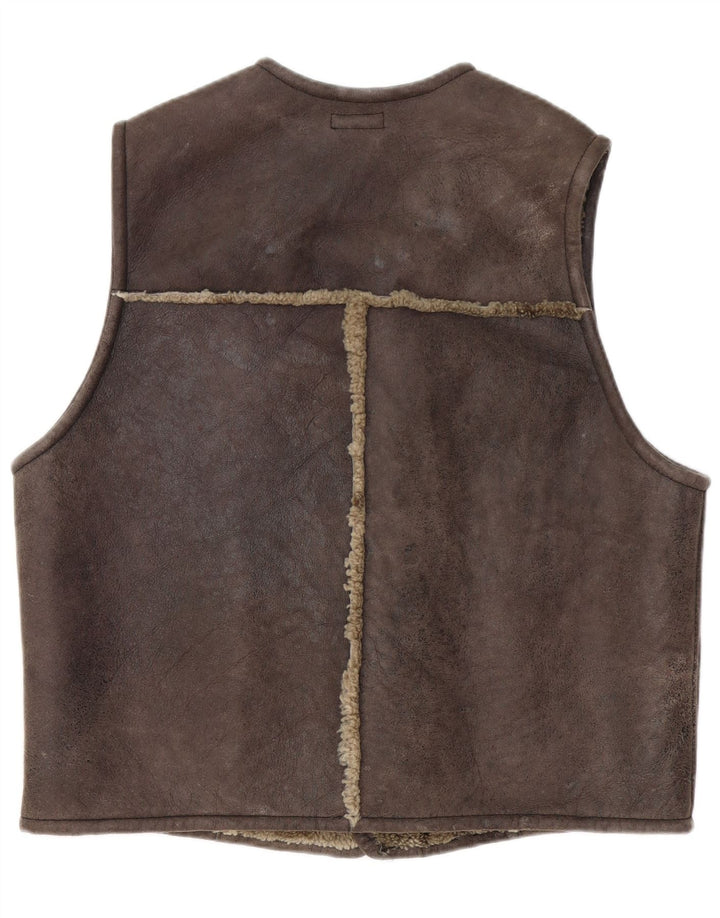Closed Gilet Shearling Homme XL Marron