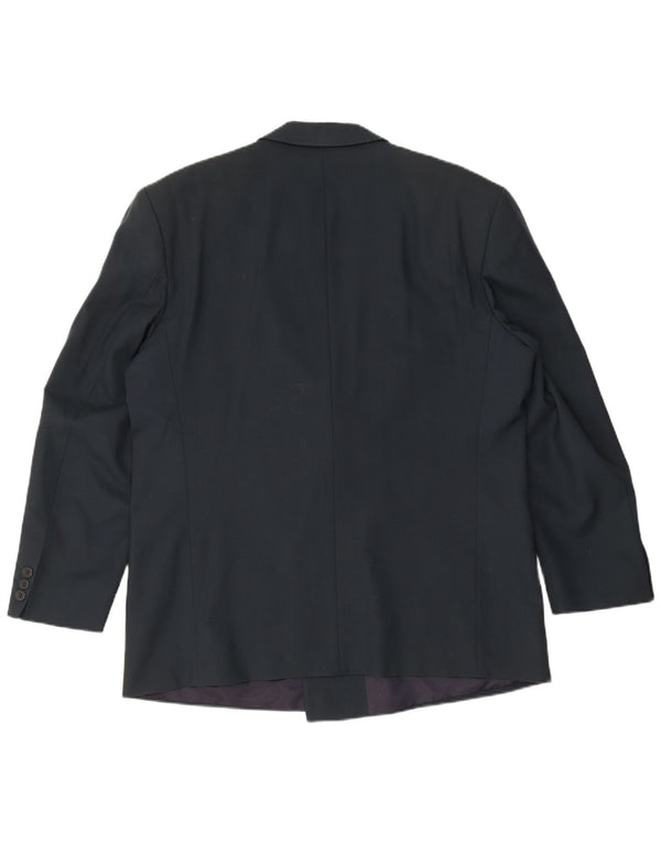 DIGEL Veste blazer double boutonnage pour homme UK 40 Large Bleu marine Laine vierge