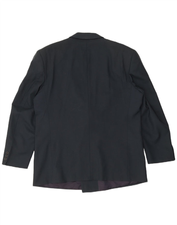 DIGEL Veste blazer double boutonnage pour homme UK 40 Large Bleu marine Laine vierge
