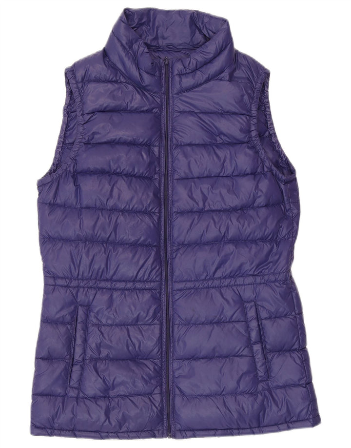 BENETTON Gilet rembourré pour femme UK 10 Small Violet Polyamide