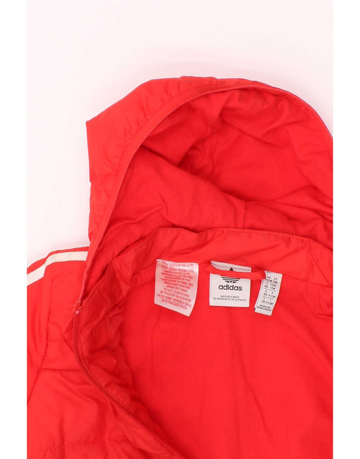 Veste matelassée à capuche Adidas bébé garçon 9-12 mois rouge polyester