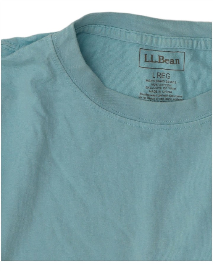 L.L.Bean Haut Homme Manches Longues Grand Coton Bleu