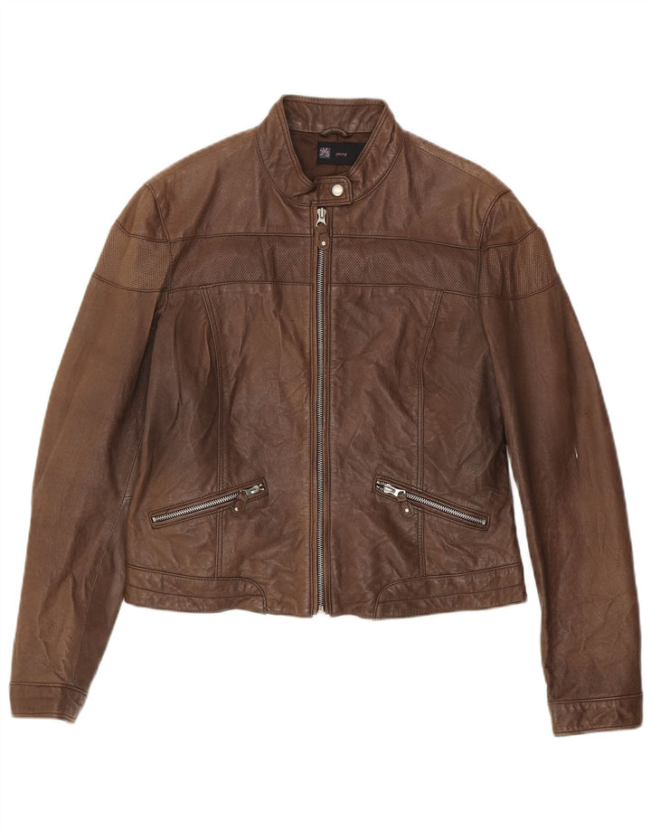 OVS Veste motard en cuir fille 13-14 ans Cuir marron