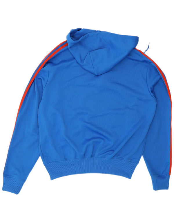 Adidas Pull à capuche zippé pour homme Grand Bleu Polyester