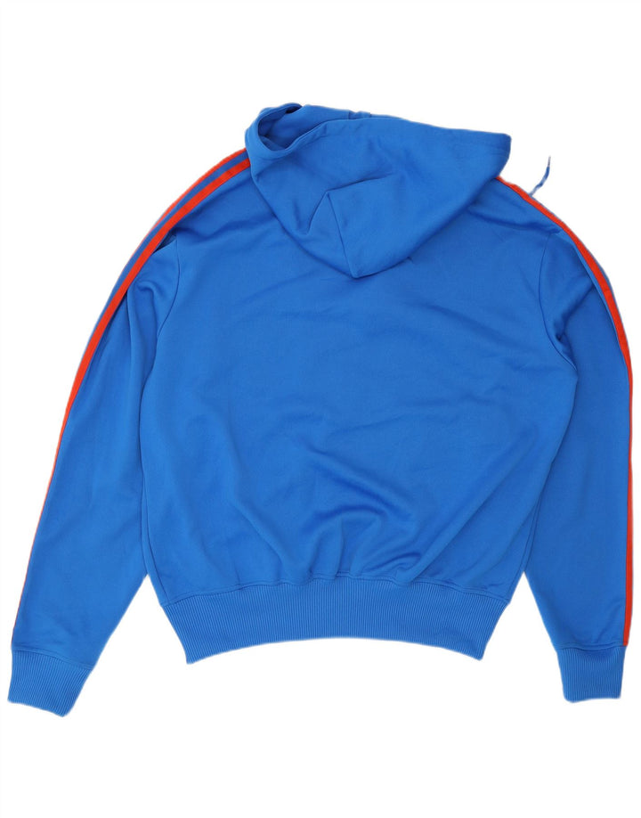 Adidas Pull à capuche zippé pour homme Grand Bleu Polyester