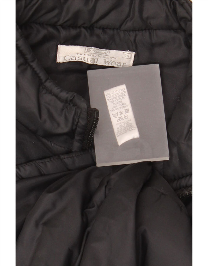 St. Bernard Gilet rembourré pour femme UK 14 Large Nylon Noir