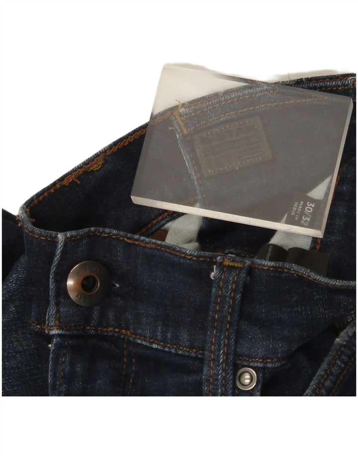 G-STAR Femme Revend Skinny Jeans W30 L32 Bleu Marine Coton