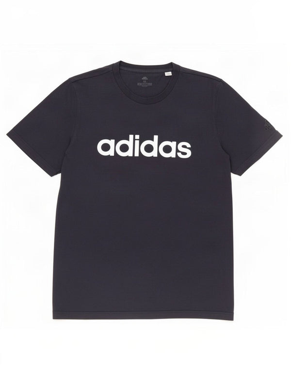 Adidas T-Shirt Graphique Homme Bleu Marine Moyen Coton