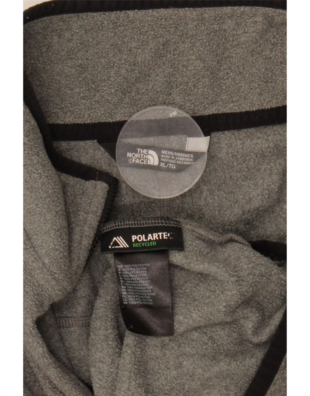 The North Face Pull polaire à col zippé pour homme XL Gris Polyester