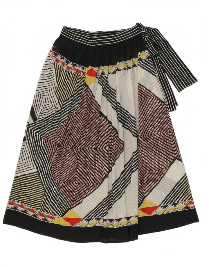 vintage Womens Wrap Jupe W28 Moyen Multicolore Géométrique