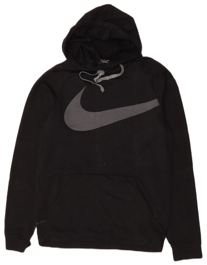 Nike Hommes Dri Fit Graphic Sweat à capuche Petit Noir Polyester