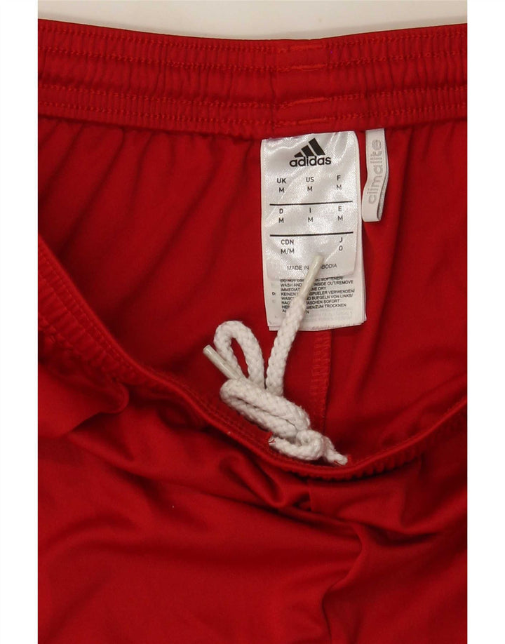 Adidas Short de Sport Climalite Homme Rouge Moyen Polyester Colorblock