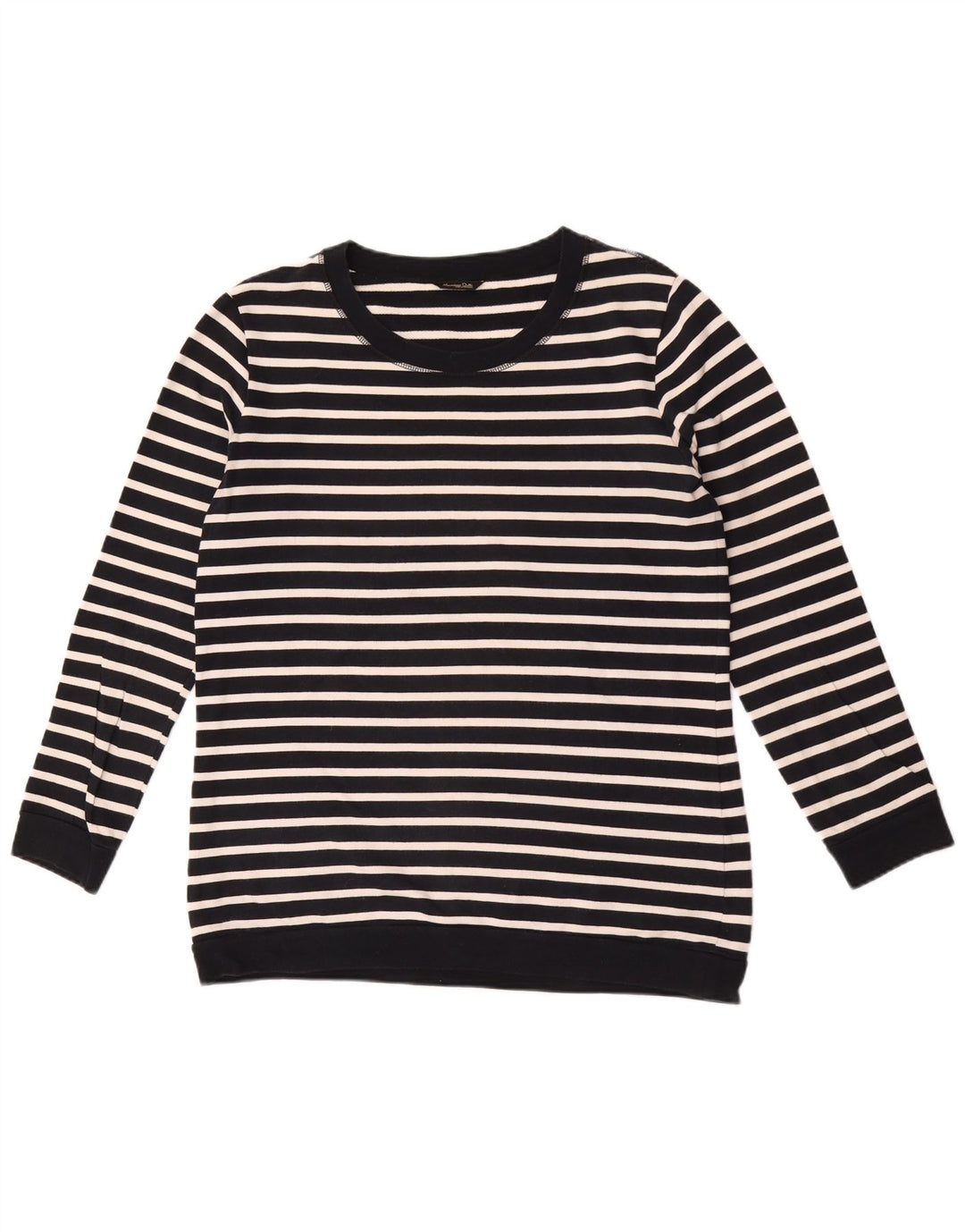 Massimo Dutti Sweat-shirt pour femme US 8 Medium Bleu marine rayé