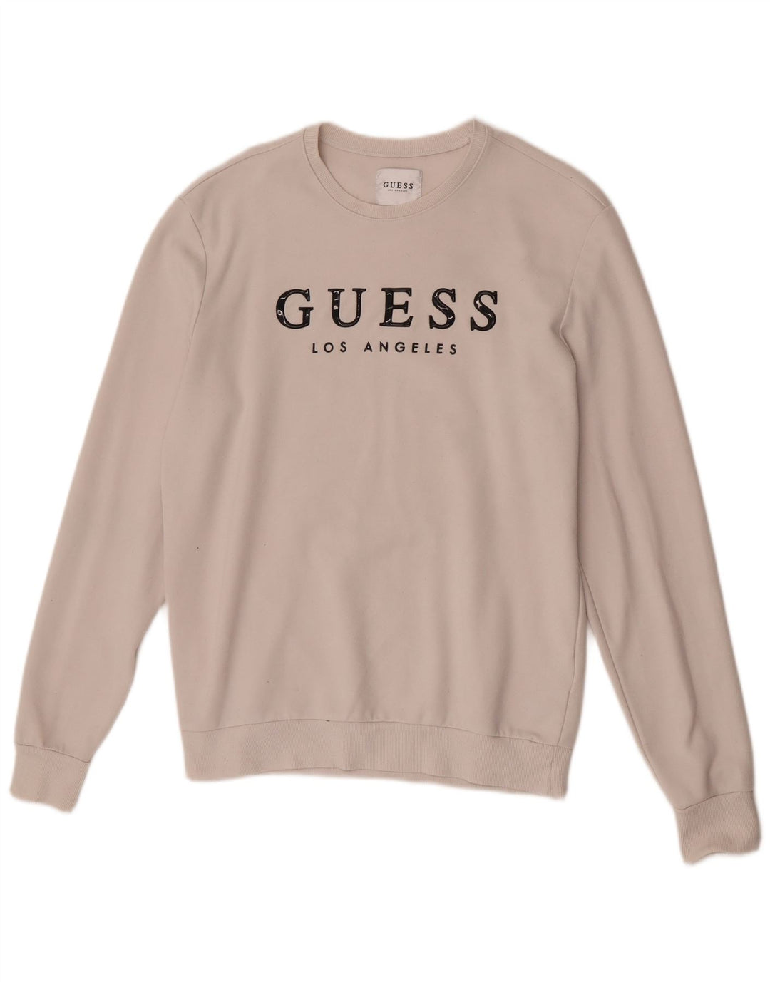 Guess Sweat-shirt graphique pour homme en polyester blanc moyen